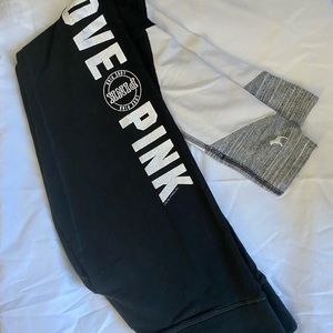 VS Pink Yoga Leggings XS black and white